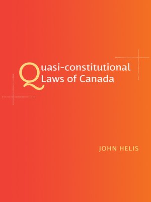 cover image of Quasi-constitutional Laws of Canada